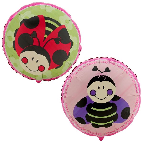 BOGO SALE - (#47) Ladybug Balloon - Ladybug Oh So Sweet....Foil Balloon, 18in - Double-Sided
