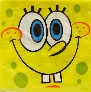 Rare SpongeBob SquarePants Birthday Party Luncheon Napkins, 16ct