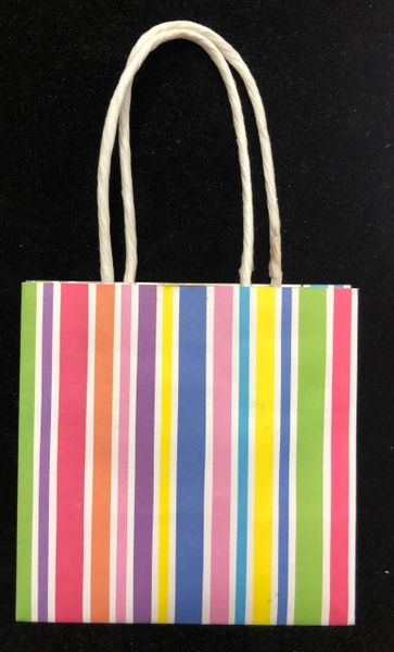 Colorful Stripes Gift Bag, Small - 5in