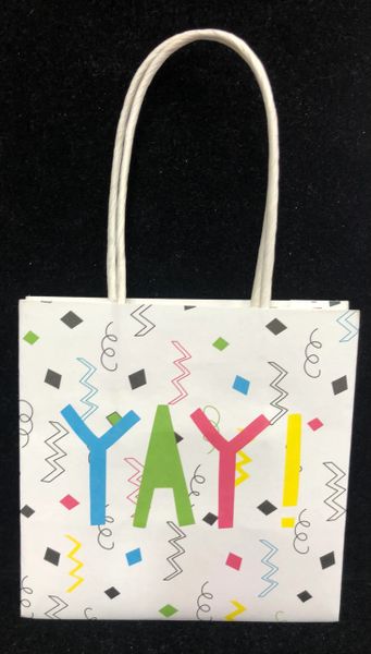 Colorful Yay! Gift Bag, Small - 5in
