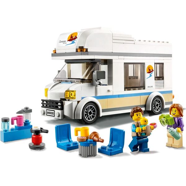 LEGO City Great Vehicles Holiday Camper Van Building Toy Set 190pcs 60283
