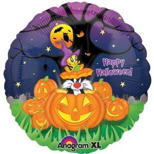 Rare Tweety & Sylvester Foil Halloween Balloon, 18in - Halloween Balloons