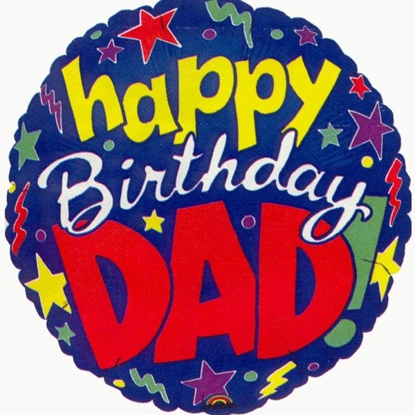 Happy Birthday Dad Round Foil Balloon, 17in