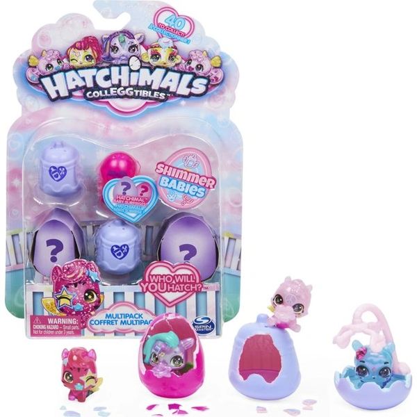 Hatchimals CollEGGtibles, Shimmer Babies Multipack Toy with Baby Accessory