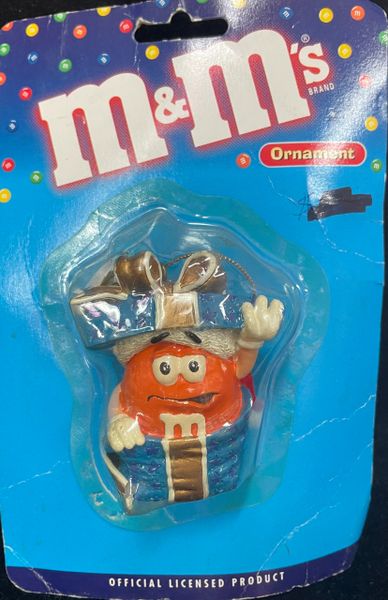 *Rare Orange M&M Candy Kurt Adler Christmas Ornament, 2002