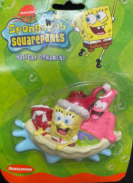 *Rare SpongeBob Kurt Adler Holiday Ornament with Patrick in Tub Figure, 2002