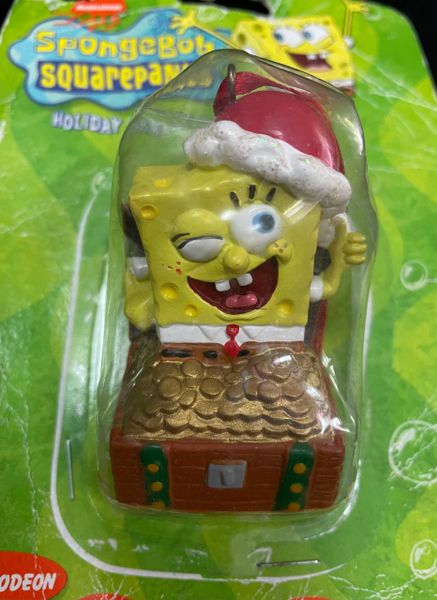 *Rare SpongeBob Kurt Adler Santa Holiday Ornament, 2002