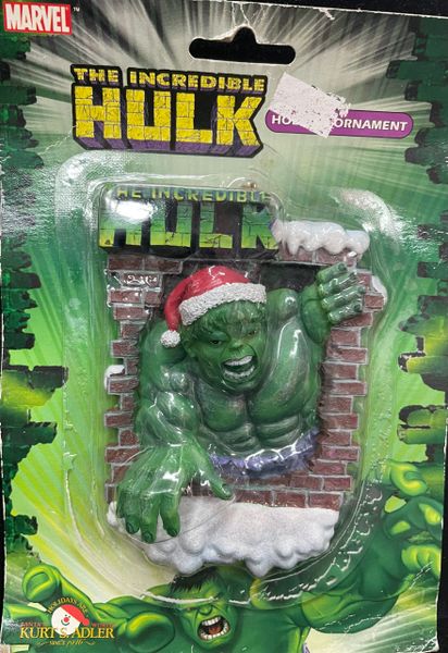 *Rare Marvel Incredible Hulk Kurt Adler Holiday Ornament, 2003