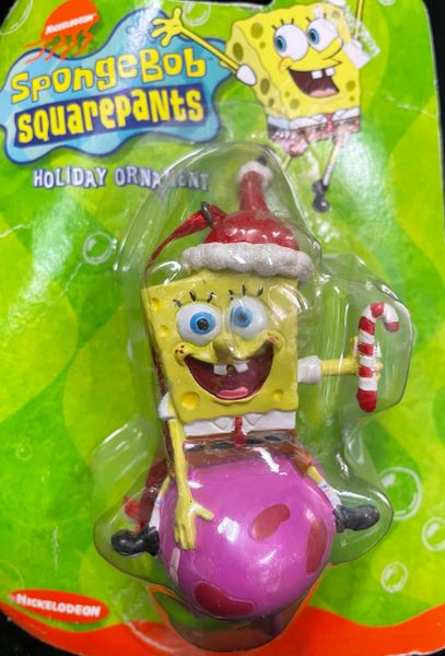 Rare SpongeBob SquarePants Riding Jellyfish, Kurt Adler Holiday Ornament, 2002