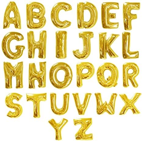 Pre-Order Your Gold Letter Shape Foil Megaloon Balloons, 40in