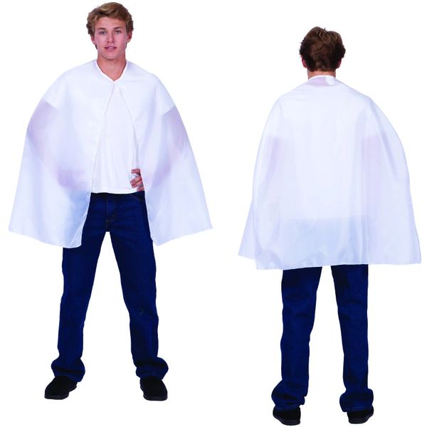 *Short White Cape Costume Accessory, 36in - Halloween