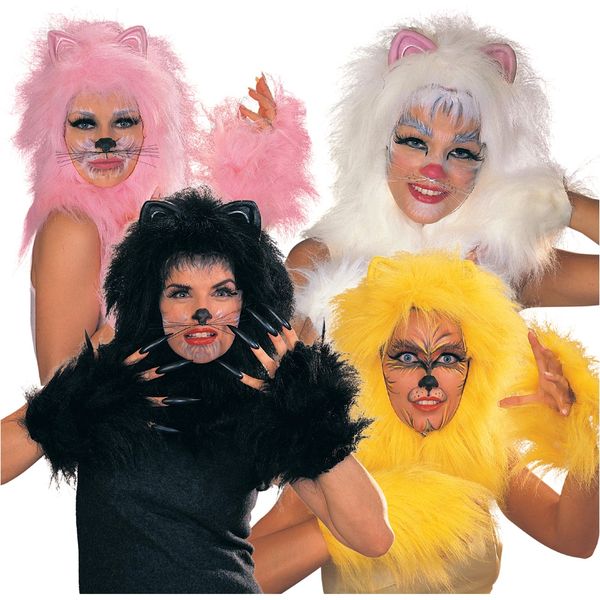 Furry Cat Costume Kit - Cats - Unisex - One Size - Halloween Sale - under $20