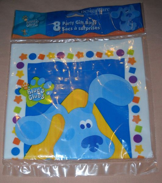 BOGO SALE - Rare Blues Clues Birthday Party Loot Bags, 8ct - Licensed