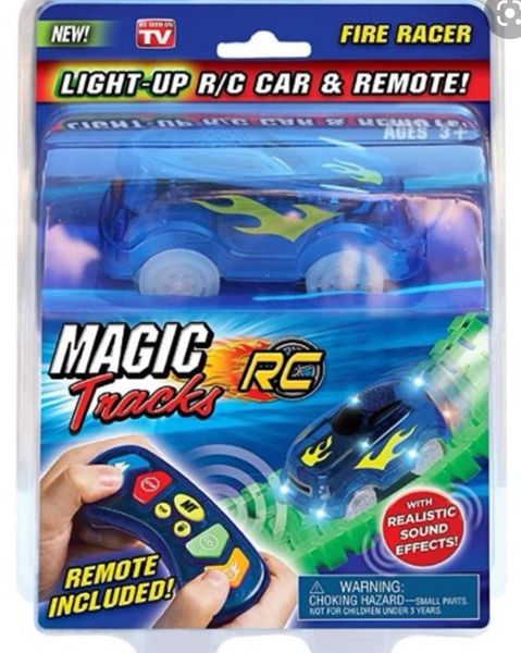 Magic Tracks Light-up Fire Racer Car & Remote
