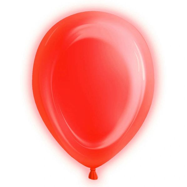 BOGO SALE - Red Led Light Up Balloons, Latex 10in - 5ct - Red Decorations - Holiday Sale