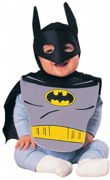 Baby Batman Bib and Bonnet Costume, up to 9 months - Halloween Sale - under $20