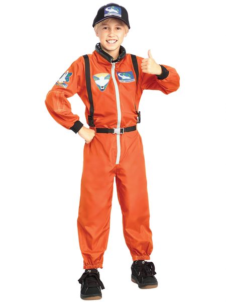 Astronaut Costume, Orange Jumpsuit, Kids - Nasa - Outer Space - After Halloween Sale