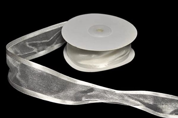 Silver Sheer Ribbon w/ Satin Edge