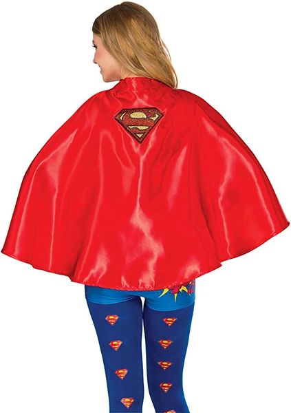 *Short Red Supergirl Cape Superhero Costume Accessory - Halloween