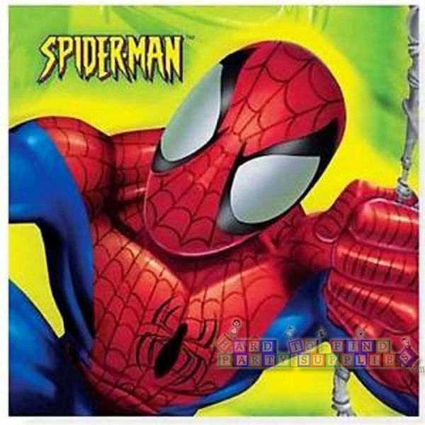 Rare Marvel Spider-Man Luncheon Napkins, 16ct - Lime Green