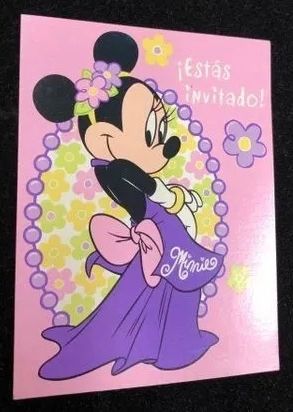 Rare Vintage Disney Dress Up Minnie Mouse Birthday Party Invitations,8ct - Discontinued