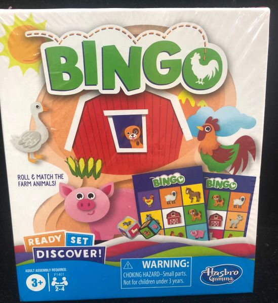 Toddler Farm Animals Bingo Game, Read Set Discover, Age 3+ - Hasbro