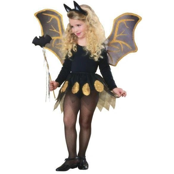 *Glittery Bat Costume Accessory Kit, Girls - Halloween