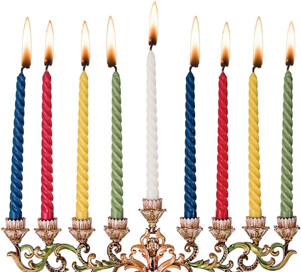 Traditional Chanukah, Hanukkah Spiral Menorah Candles, 44ct - Holiday Sale