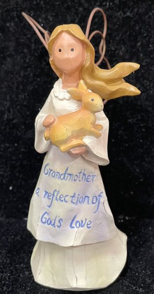 *A Grandmother is a reflection of God's Love, Sculptured Angel Figure with Wired Wings, 5in - by Ganz