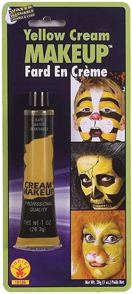 Yellow Face Paint Tube, Makeup, Tiger, Cat, Lion - Purim - After Halloween Sale - under $20