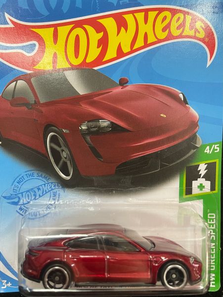 Hot Wheels - Porsche Taycan Turbo S Car, HW Green Speed 4/5