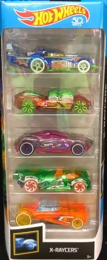 Hot Wheels Diecast X-Raycers Cars, 5 Pack Set Limited - 2018 Collection