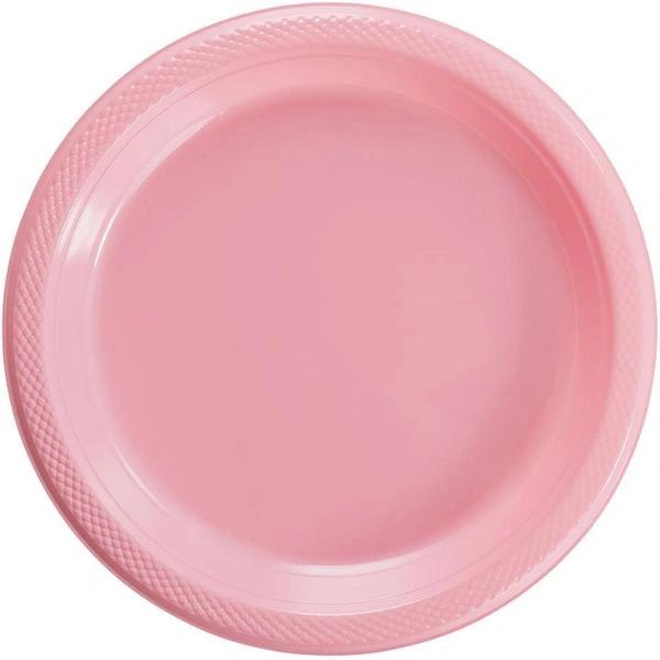 BOGO SALE - Pink Plastic Party Plates, 9in - 10ct