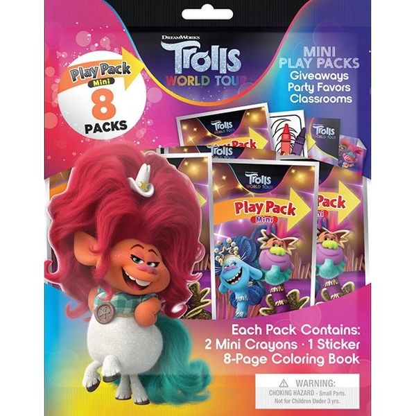 Playscene Mini Troll Doll Party Favors - 12 Pack!