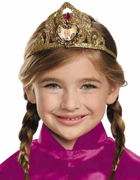 Disney Frozen Princess Anna Tiara Accessory - Gold Tiara - Purim - Halloween Spirit - under $20