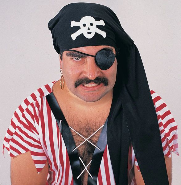 Black Pirate Bandana Costume Kit - Halloween Sale - under $20