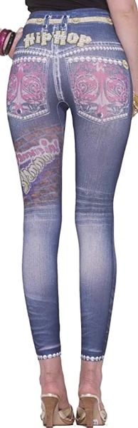*Hip-Hop Jean Leggings Costume Accessory, Women's XS/Small - After Halloween Sale