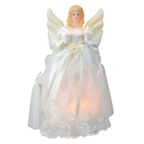 Angel Christmas Tree Topper with Lights, 12in - by Kurt Adler - Holiday Sale
