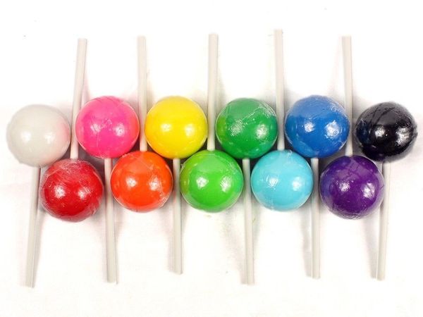 4 Giant Paintball Pops, Jawbreaker Lollipops, 2.3oz - 4ct, Blue - Espeez
