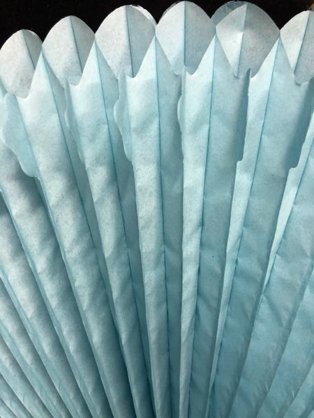 Blue Honeycomb Tissue Umbrella Decoration, 28in - Baby Shower