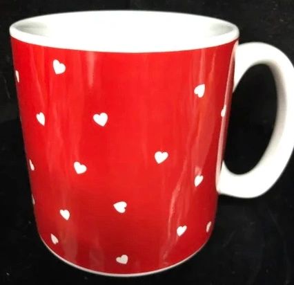 *Hearts & Love Red Coffee Mug, 12oz