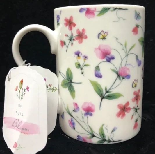 Flowers In Full Bloom Coffee Mug,12oz - Floral Mom Gifts - Mother's Day