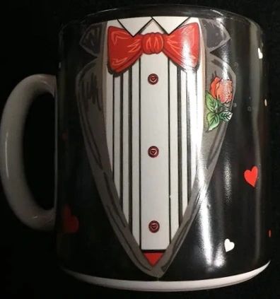 Black Tie Tuxedo Ceramic Coffee Mug, Tea Cup, 12oz - Mens Mugs - Dad Gifts - Valentines Day Gifts