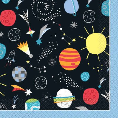 Outer Space Party Luncheon Napkins, 16ct