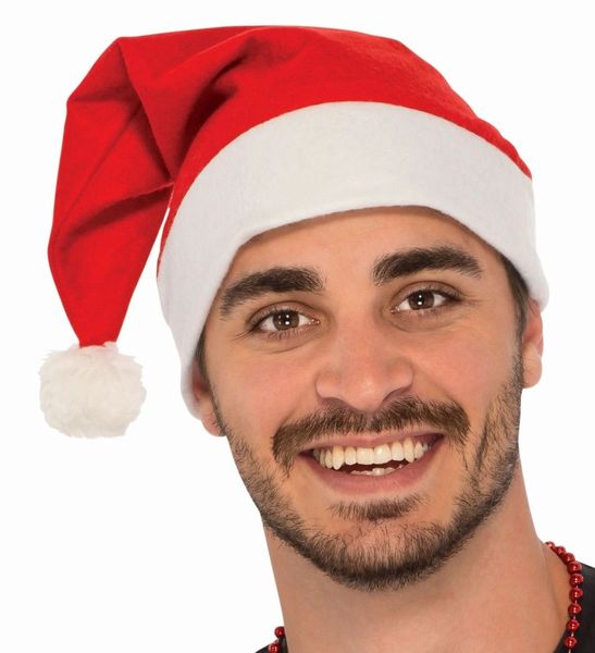 2 Felt Santa Hats, Red - Christmas - SantaCon - Holiday Sale