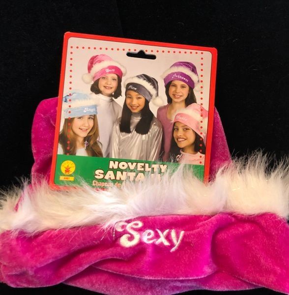 Hot Pink Sexy Santa Hat, Christmas Holiday Novelty Gifts
