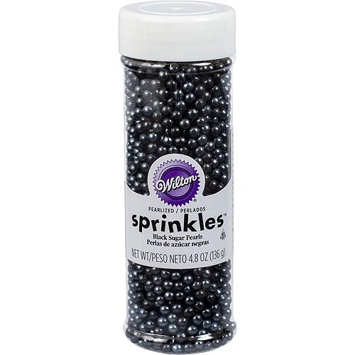 Black Pearls Sprinkles Cake Decorations