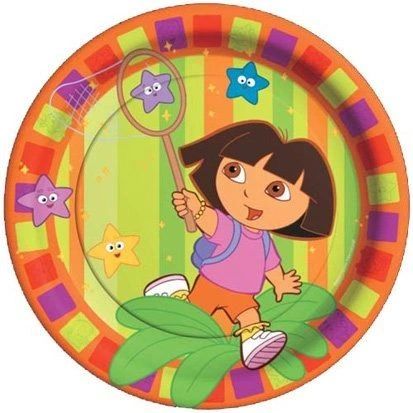 *Rare Dora Party Luncheon Plates, 9in - 8ct