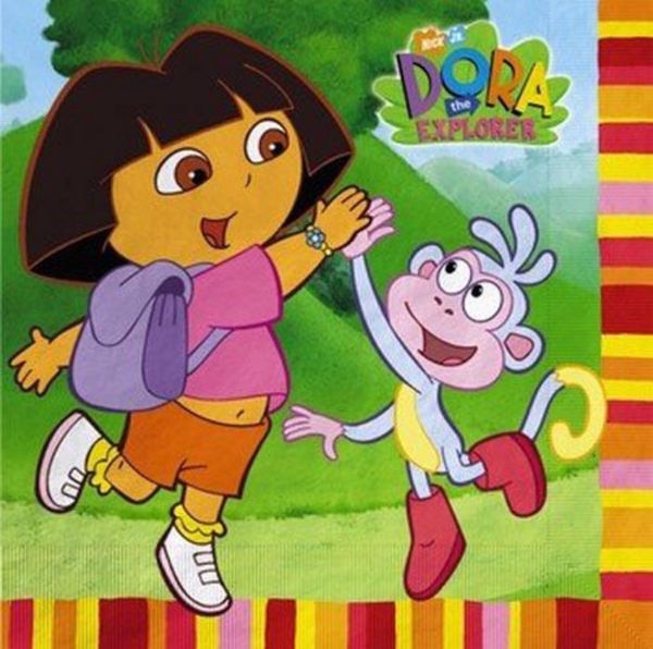 Rare Dora the Explorer and Boots Birthday Party Luncheon Napkins, 16ct - Licensed