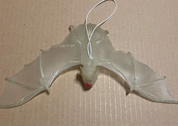 BIG Glow in the Dark Bat, 10in - Halloween Decorations - Black Light